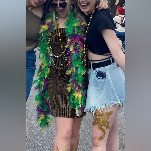 FRANCESCA’S BLACK & GOLD GLITTER DRESS ✨ - Picture 4 of 5